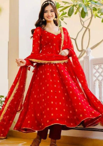 trending Designer Red Kurta Set