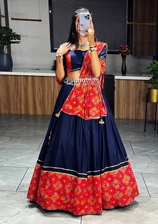 Navy Blue Classic Chaniya Choli