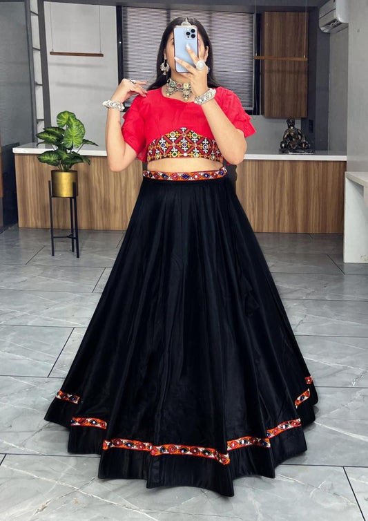 Red and Black Lehenga Choli
