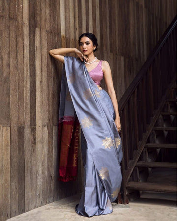 This Bollywood-inspired saree is a stunning combination of style and comfort.