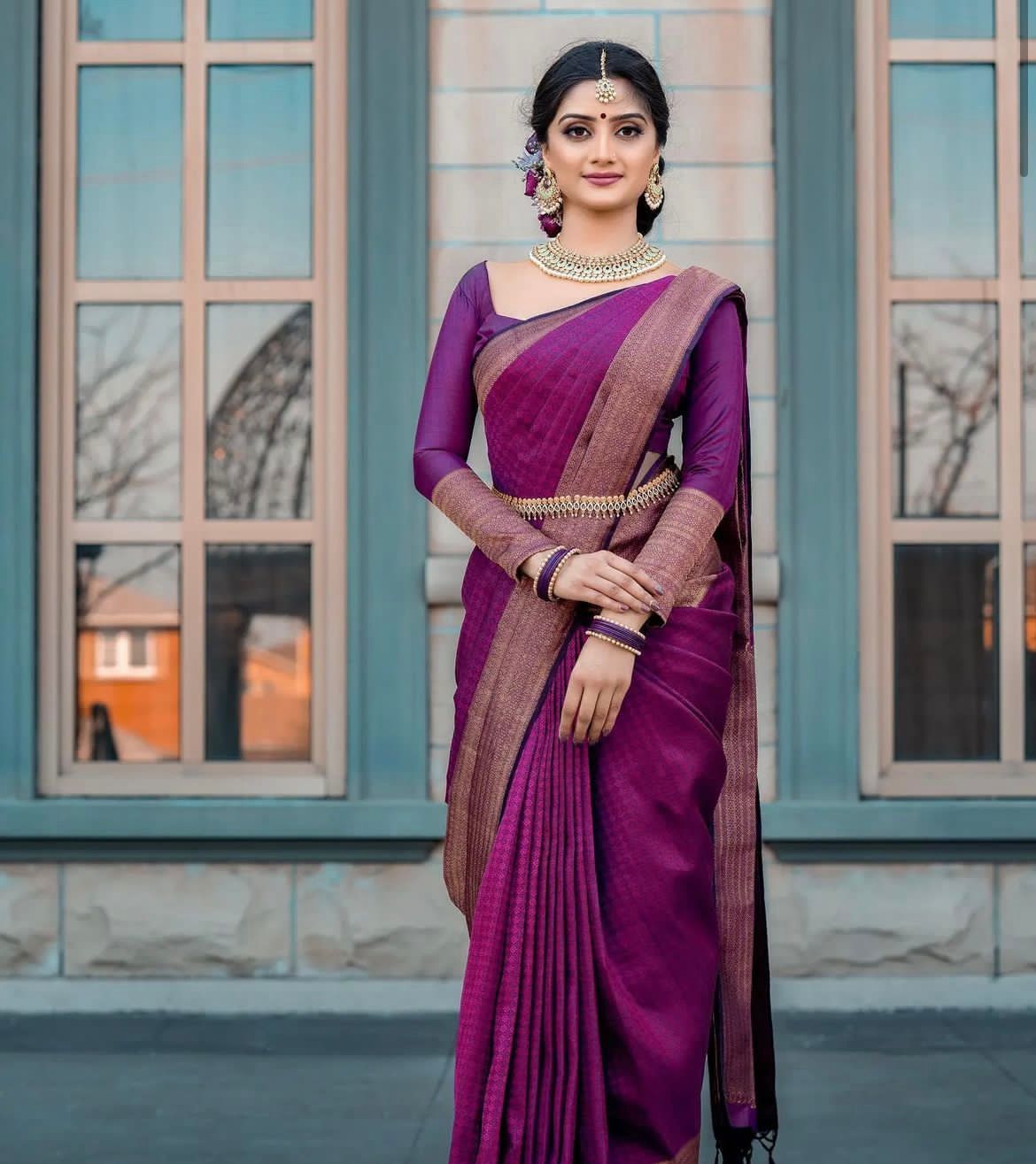 Elegantly decorated with gorgeous Solid Jacquard weave that gives a perfect look to the outfit